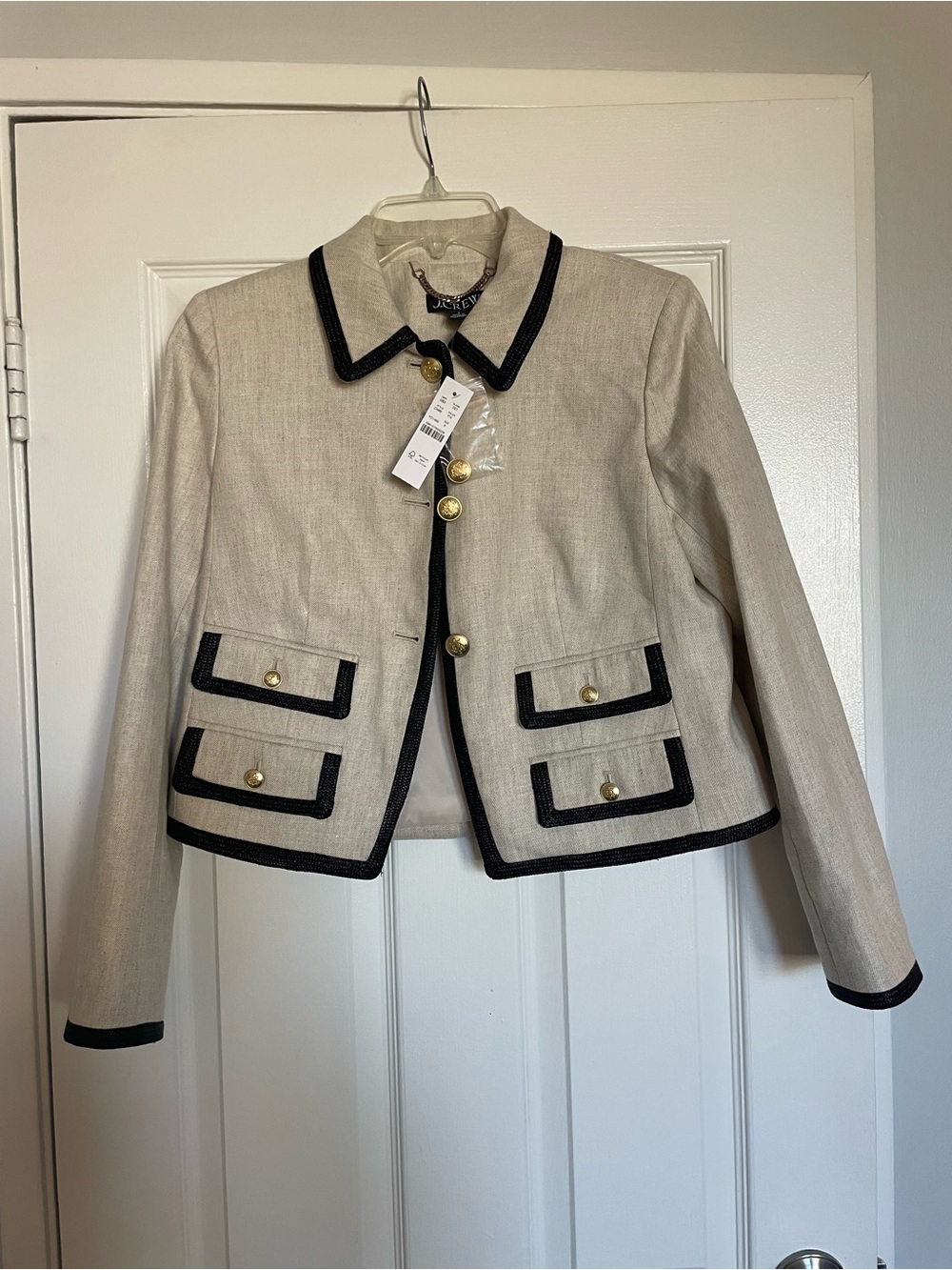 NWT J. Crew linen blend cropped jacket women’s size 6